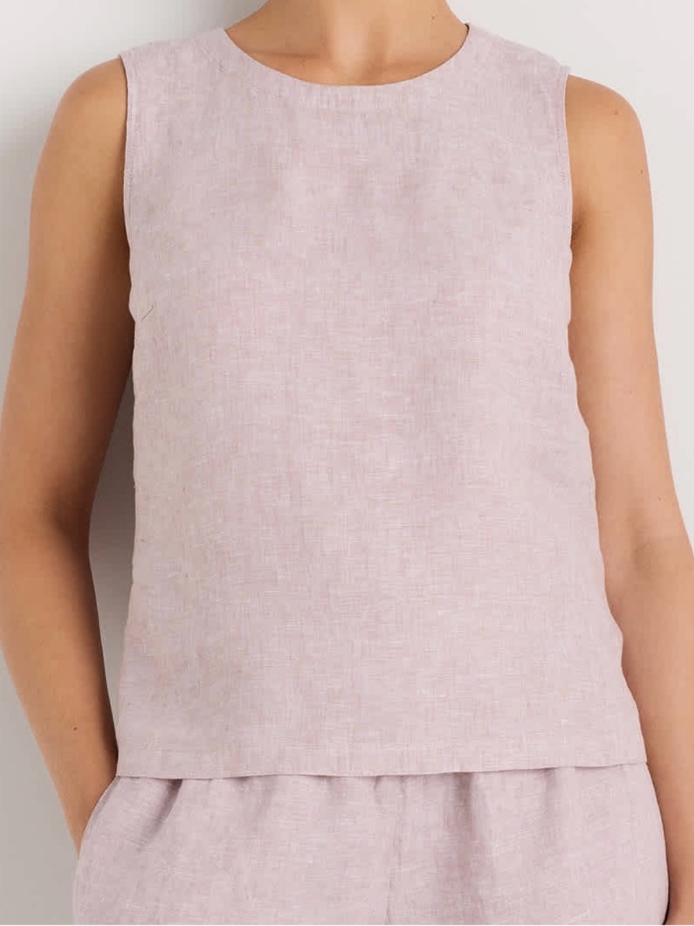 Quince 100% European Linen Tank Top Pink Size XS